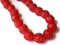 44 8mm Vintage Plastic Red Pressed Rose Beads Full Strand